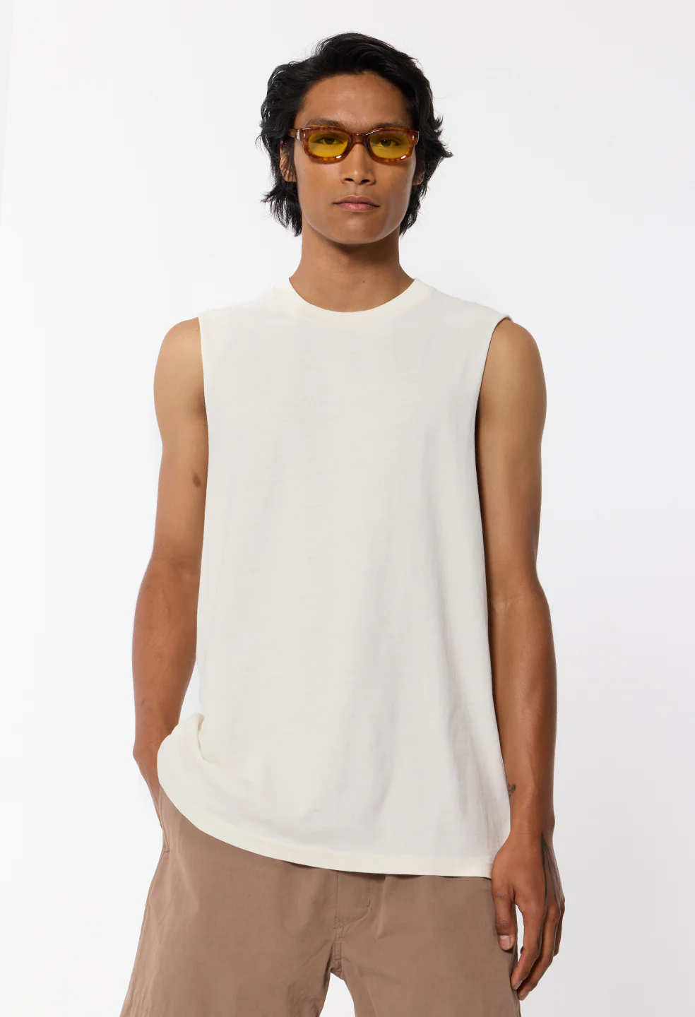 Air Spun Campus Cut-Off Tee / Salt - Image 2