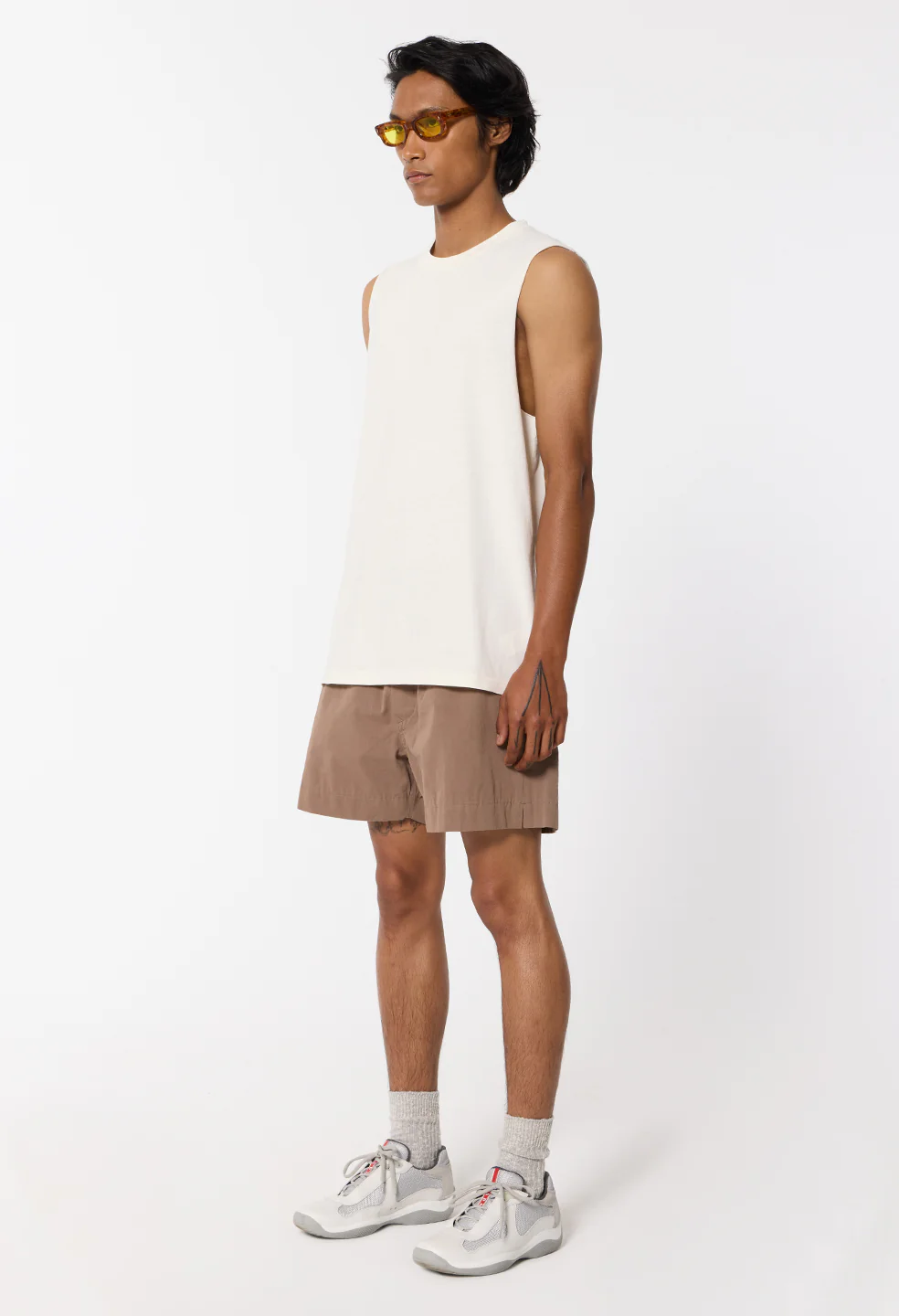 Air Spun Campus Cut-Off Tee / Salt - Image 4
