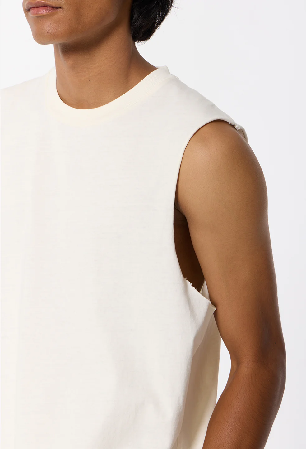 Air Spun Campus Cut-Off Tee / Salt - Image 6