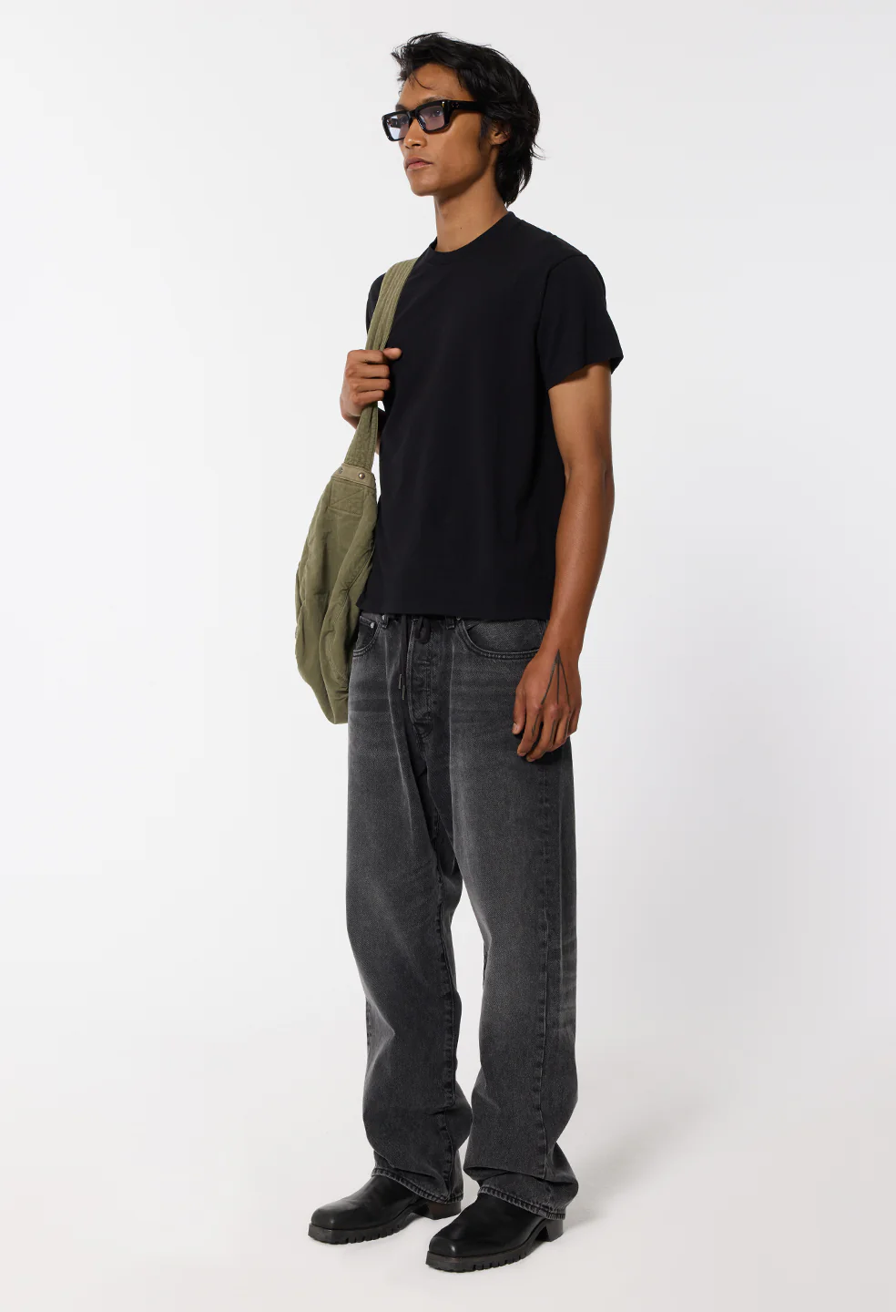 Air Spun Shrunken Tee / Black - Image 4
