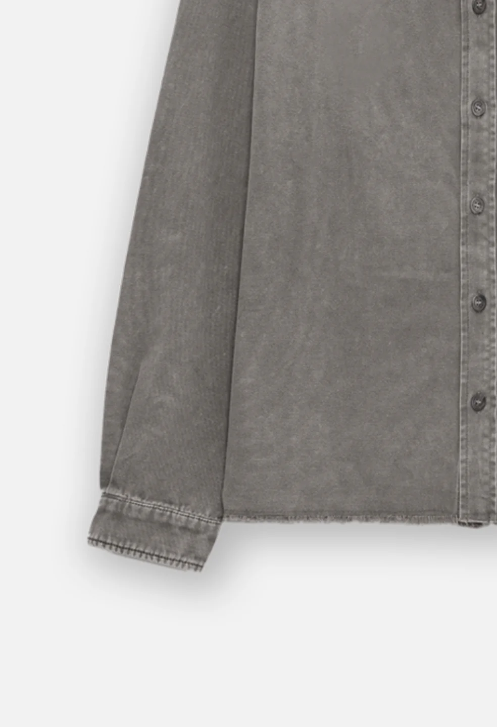 Solid Hemi Oversized Shirt / Washed Black - Image 3