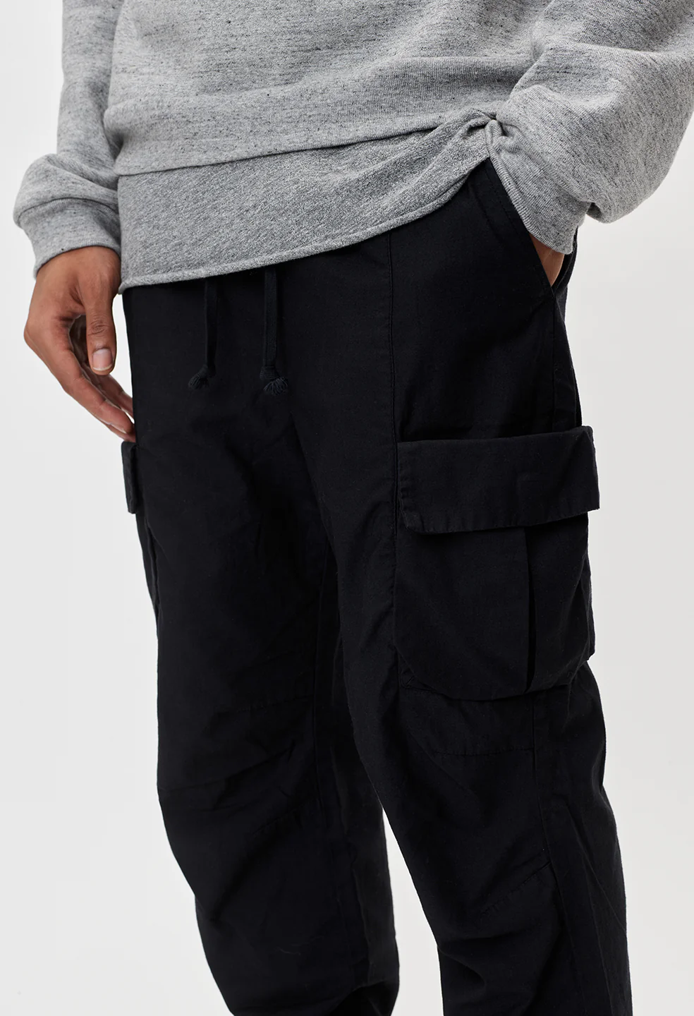 Back Sateen Cargo Pants / Black - Image 7