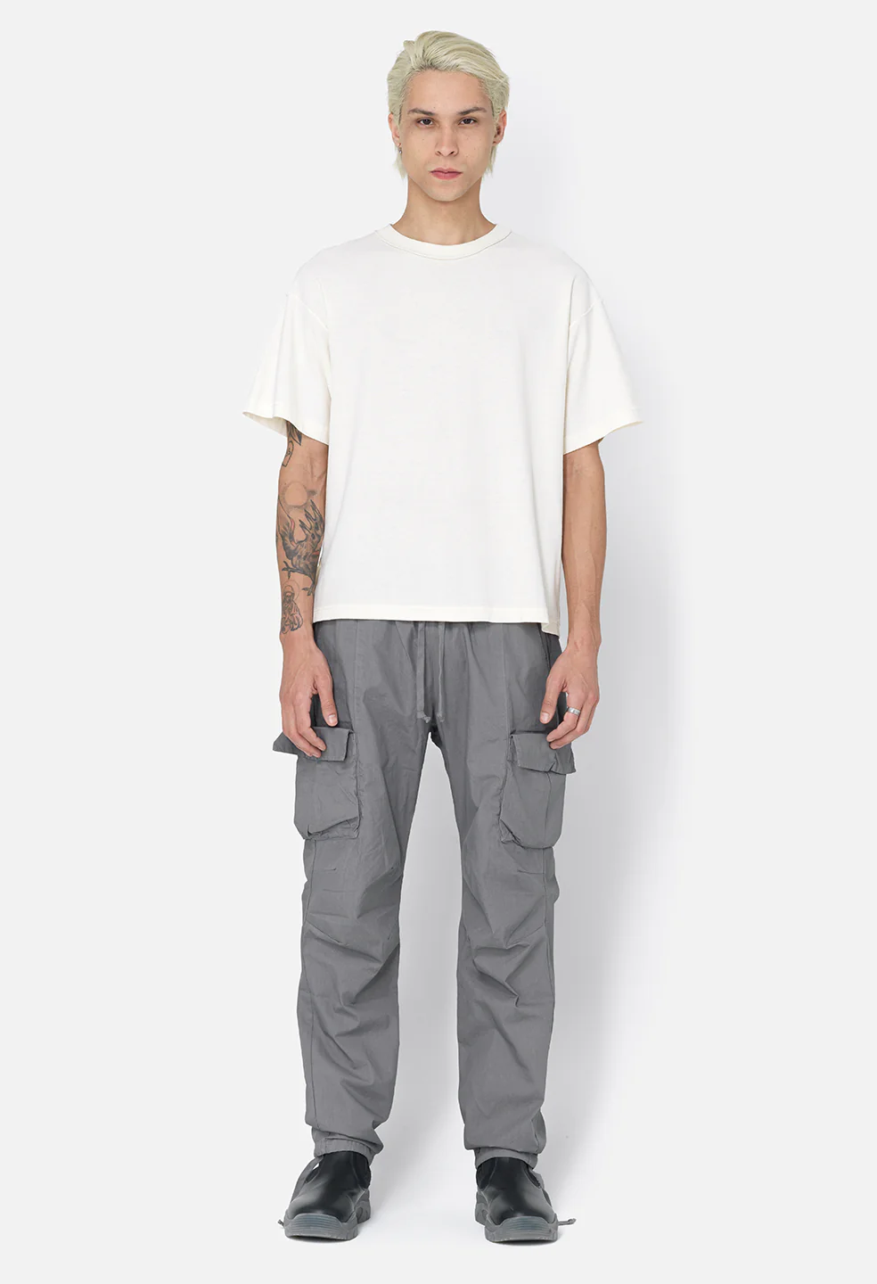 Back Sateen Cargo Pants / Charcoal - Image 3