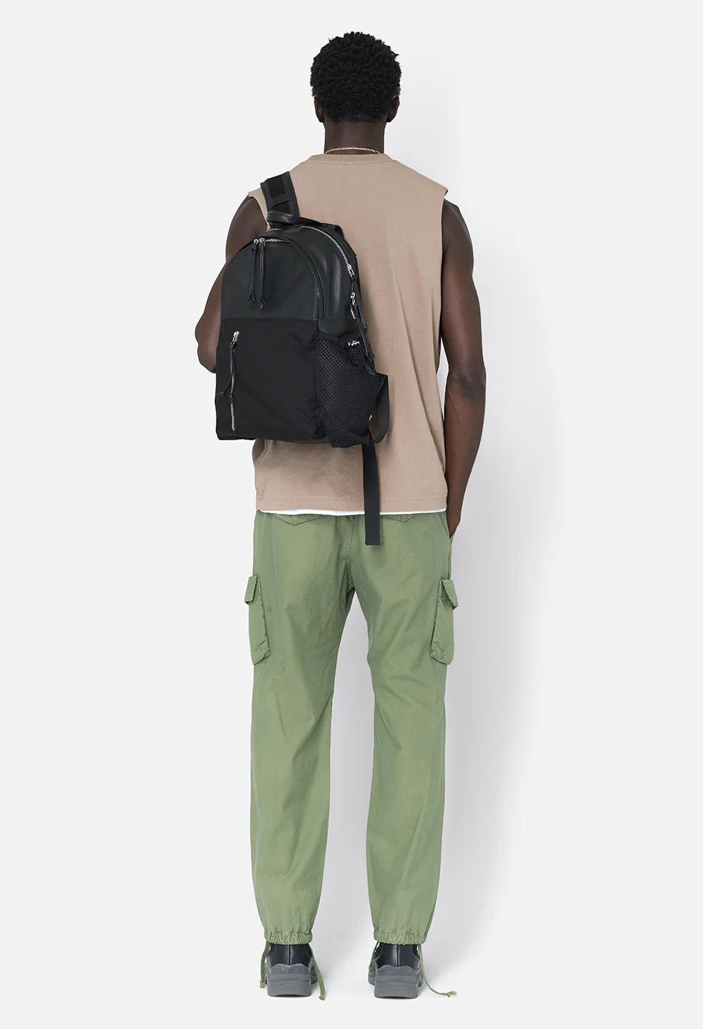 Back Sateen Cargo Pants / Olive - Image 5