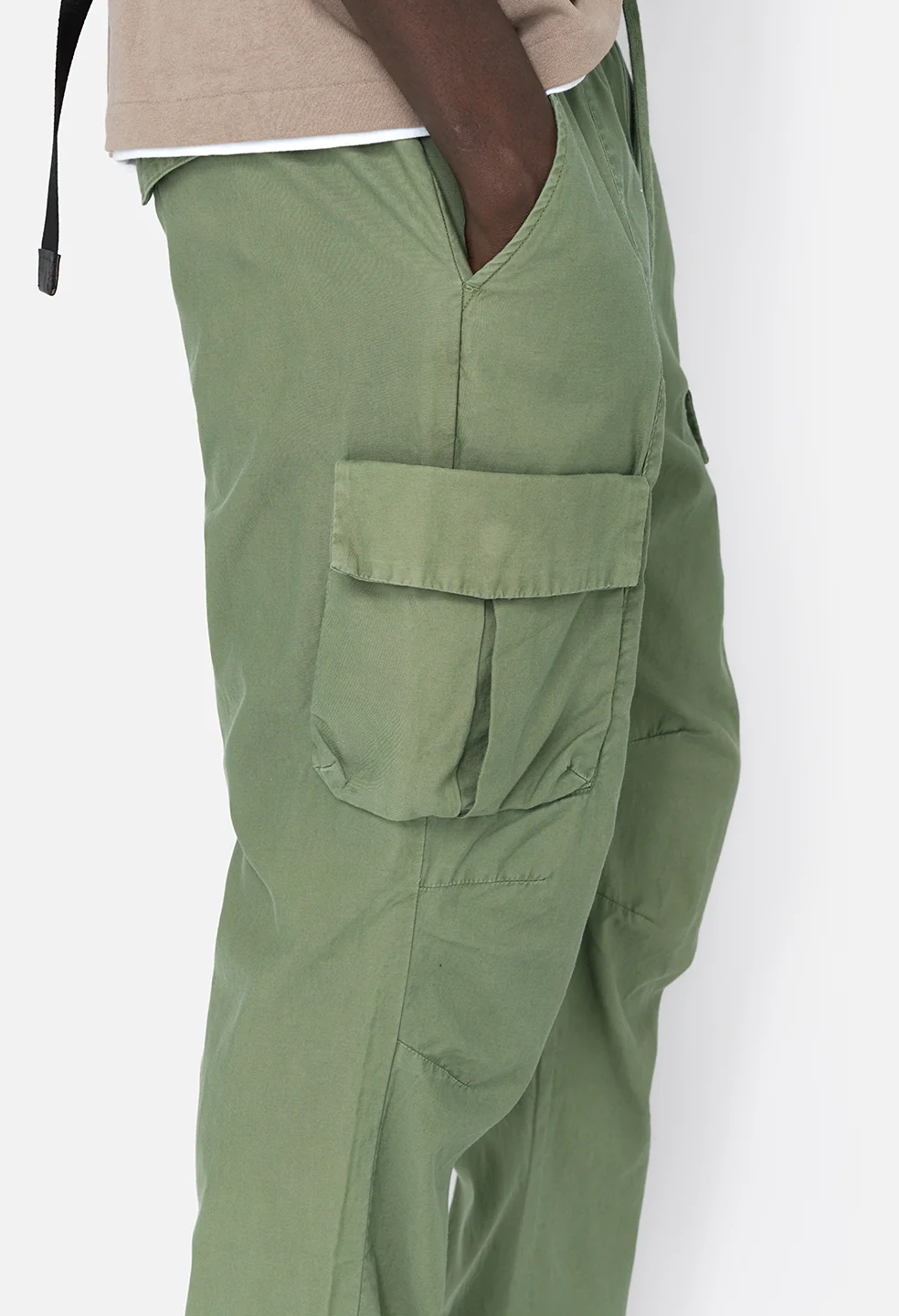 Back Sateen Cargo Pants / Olive - Image 6