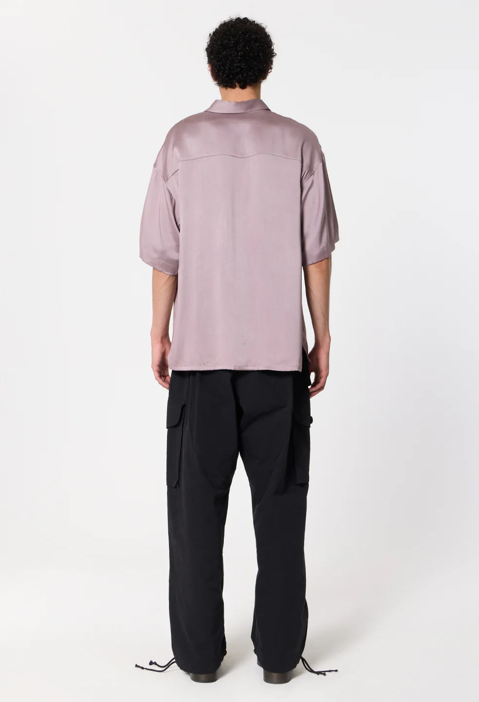 Brushed Silk Button Up / Plum - Image 6