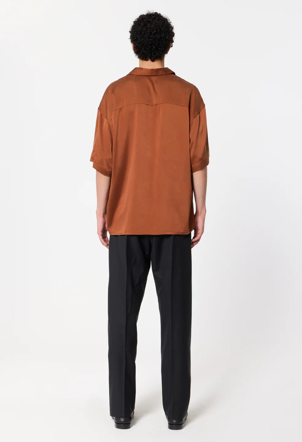 Brushed Silk Button Up / Rust - Image 5