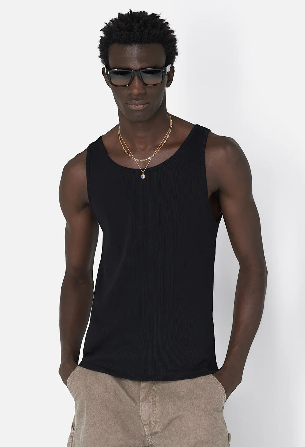 Campus Rib Tank / Black - Image 6