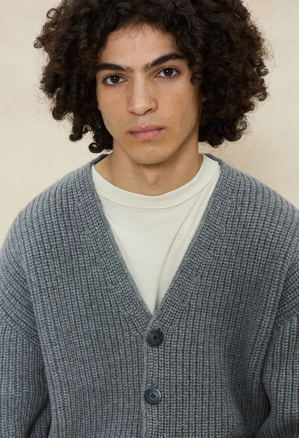 Capri Cashmere Cardigan / Grey - Image 4