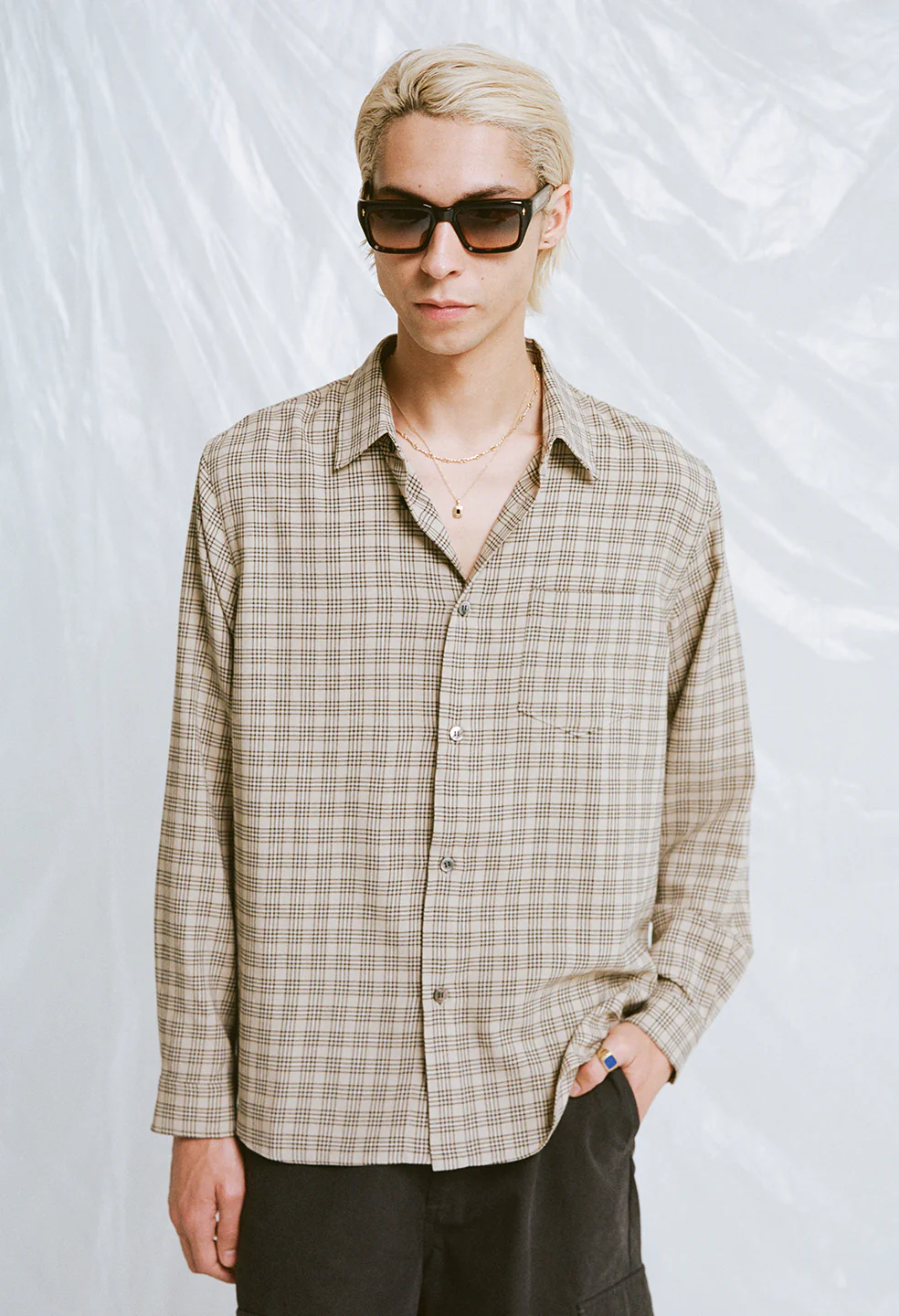 Cloak Button Up / Prato Check - Image 2