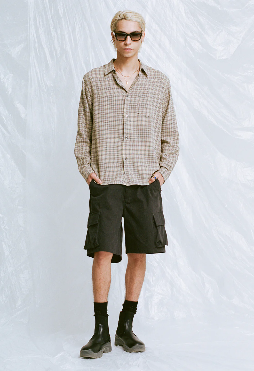 Cloak Button Up / Prato Check - Image 3