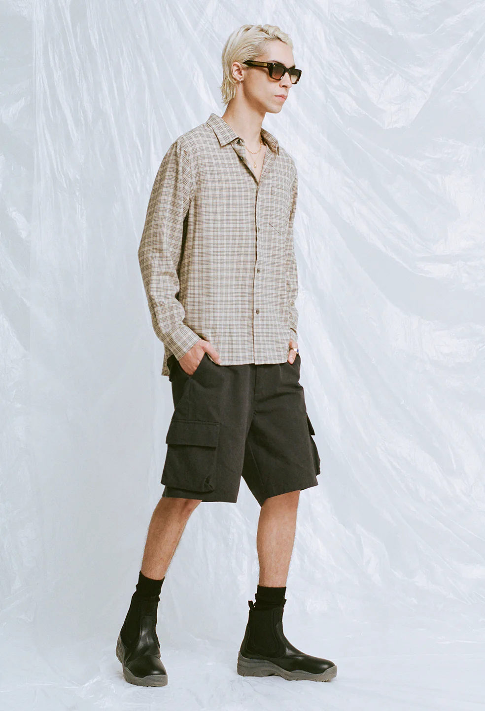 Cloak Button Up / Prato Check - Image 4