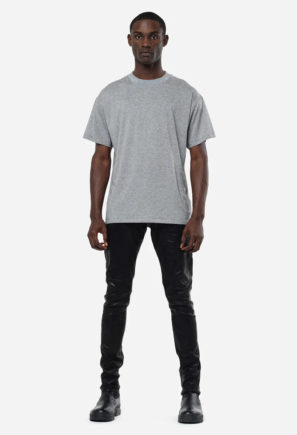 Cotton Cashmere Crew / Grey - Image 3