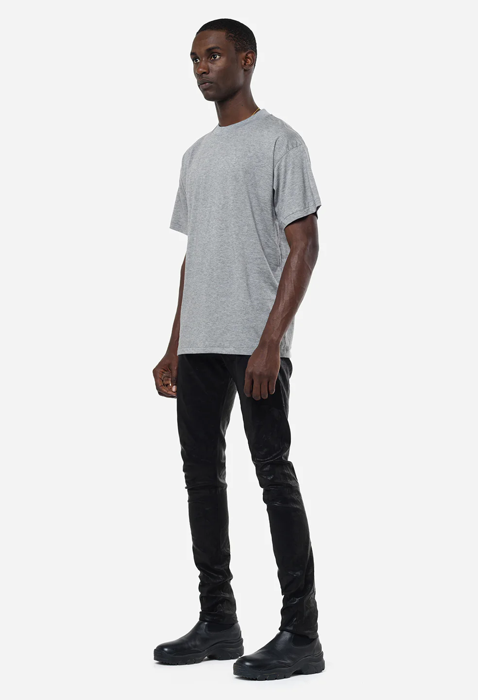 Cotton Cashmere Crew / Grey - Image 4