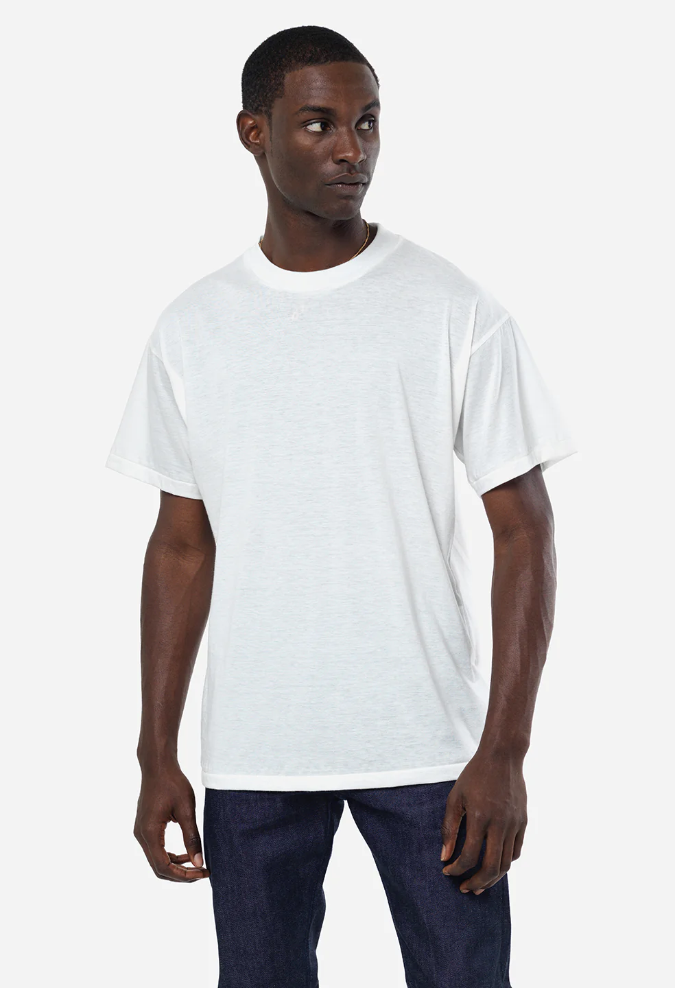 Cotton Cashmere Crew / White - Image 7