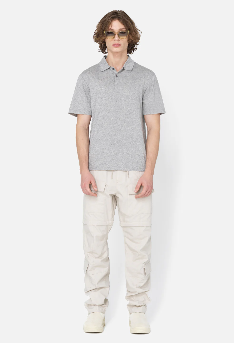 Cotton Cashmere Polo / Grey - Image 3