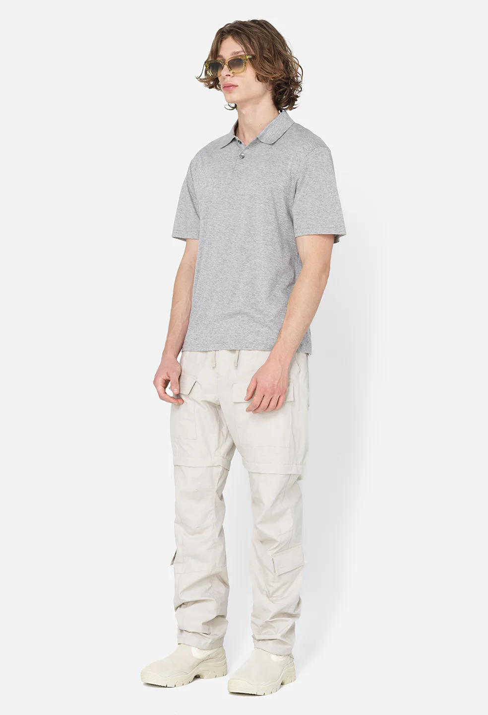 Cotton Cashmere Polo / Grey - Image 4