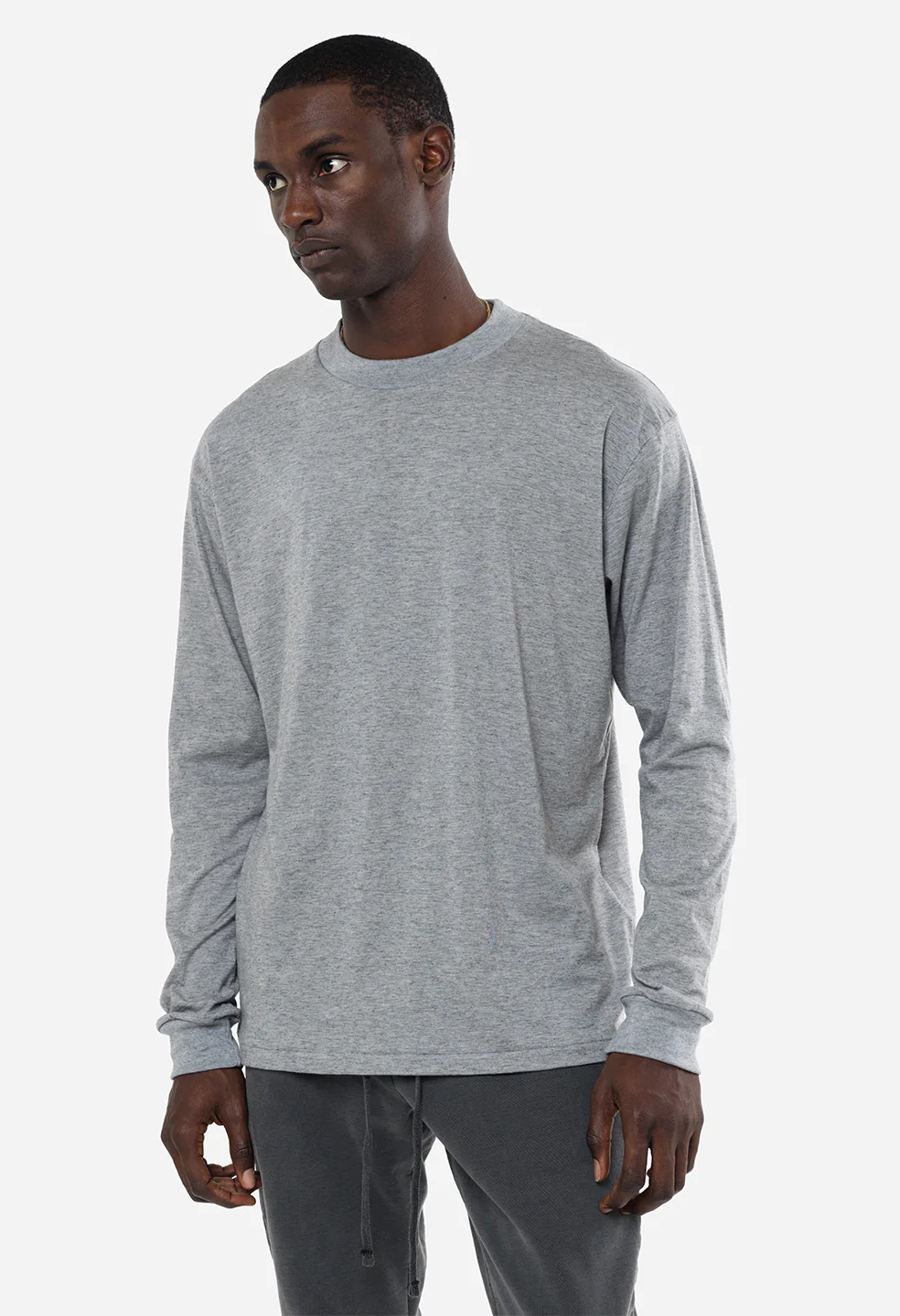 Cotton Cashmere Pullover / Grey - Image 6