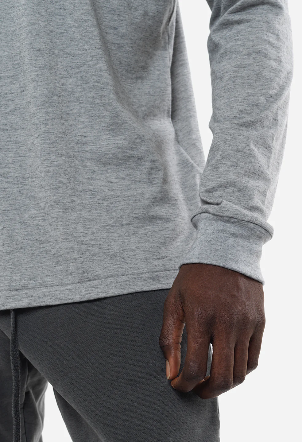 Cotton Cashmere Pullover / Grey - Image 7