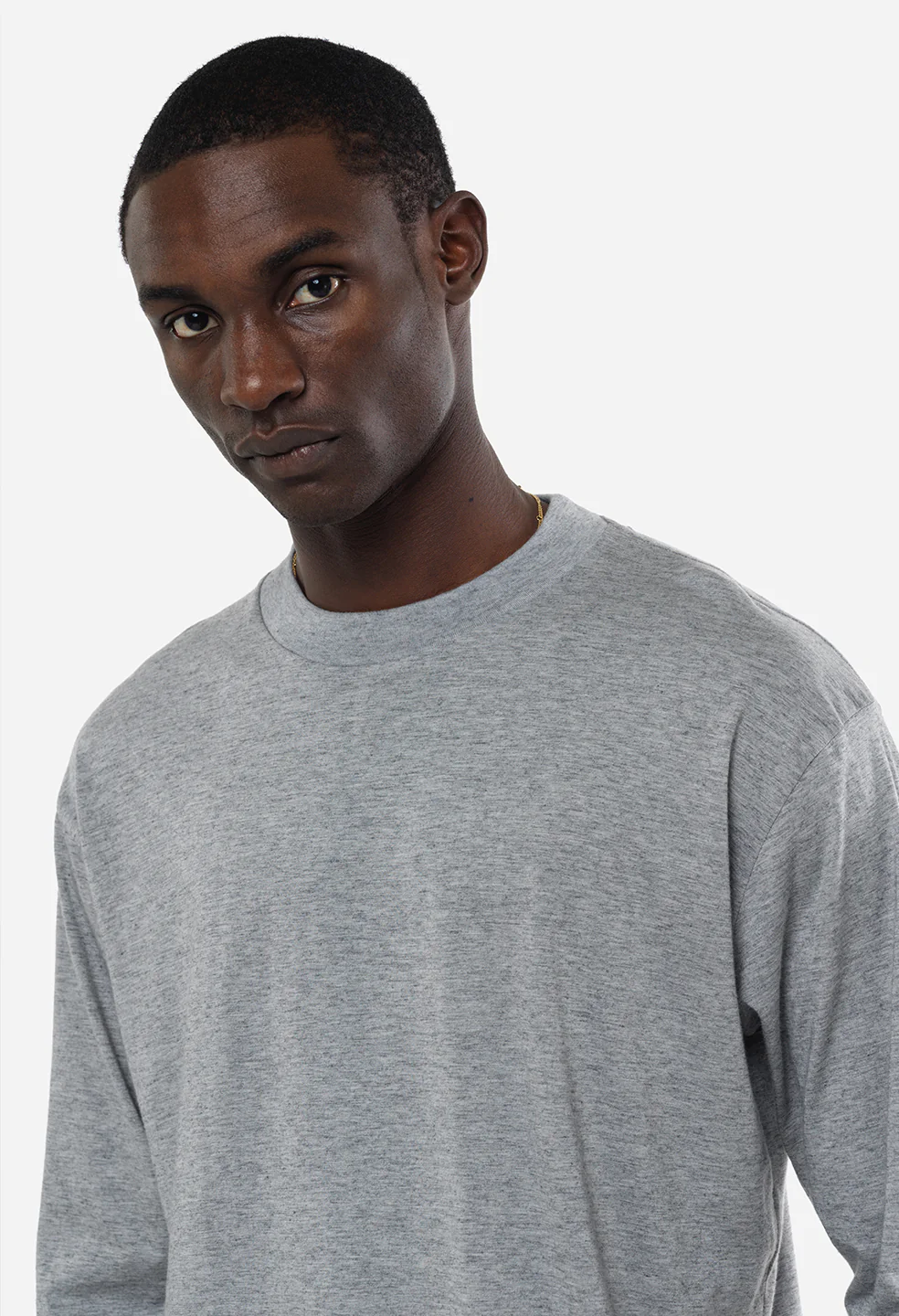Cotton Cashmere Pullover / Grey - Image 8