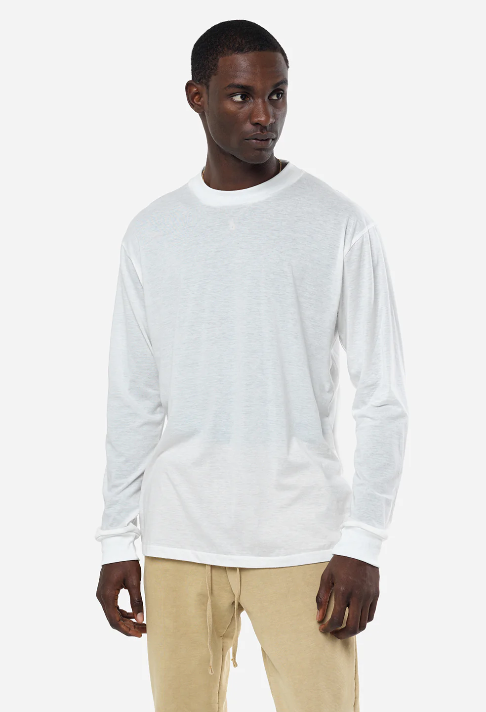 Cotton Cashmere Pullover / White - Image 7