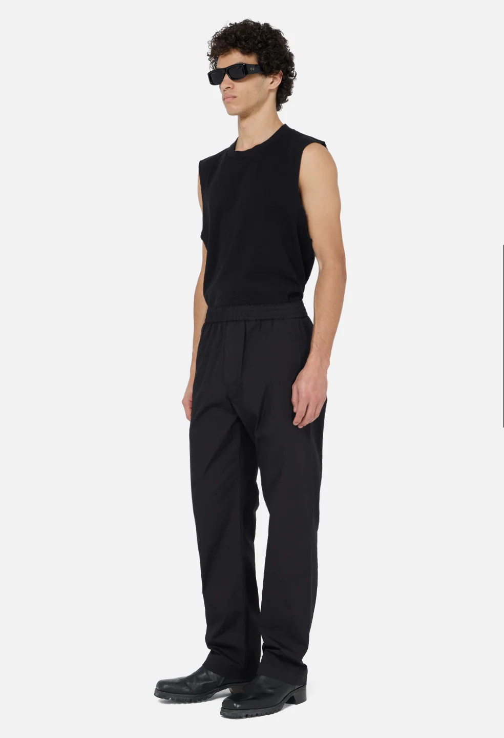 Cotton Easy Trouser / Black - Image 4