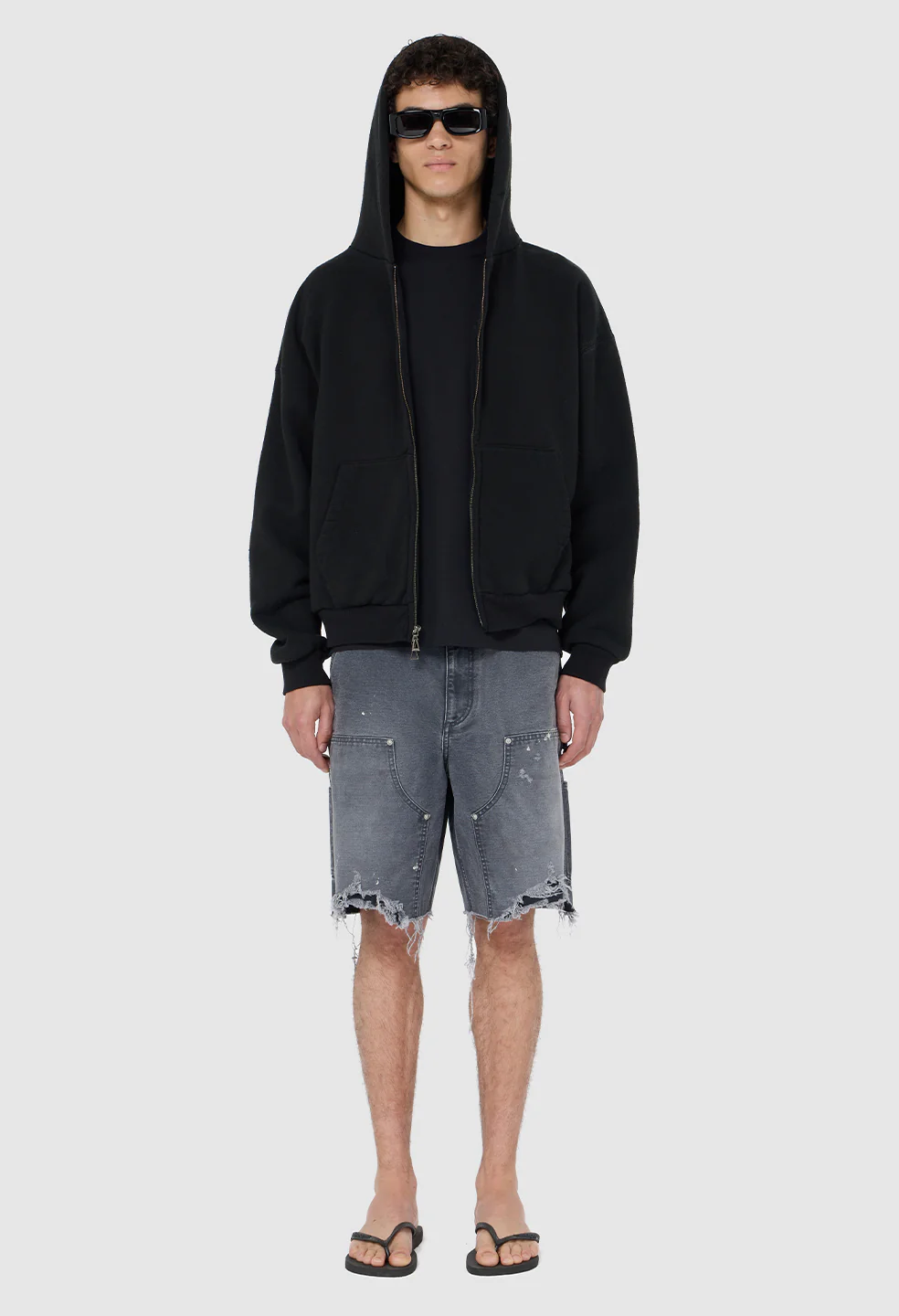 Desert Snow Cut-Off Work Short / Washed Black - Image 3
