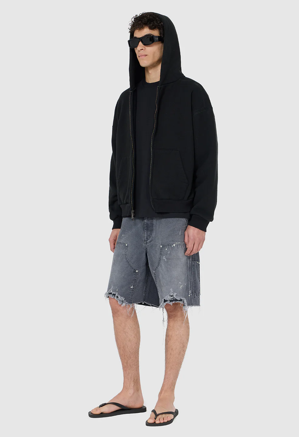 Desert Snow Cut-Off Work Short / Washed Black - Image 4