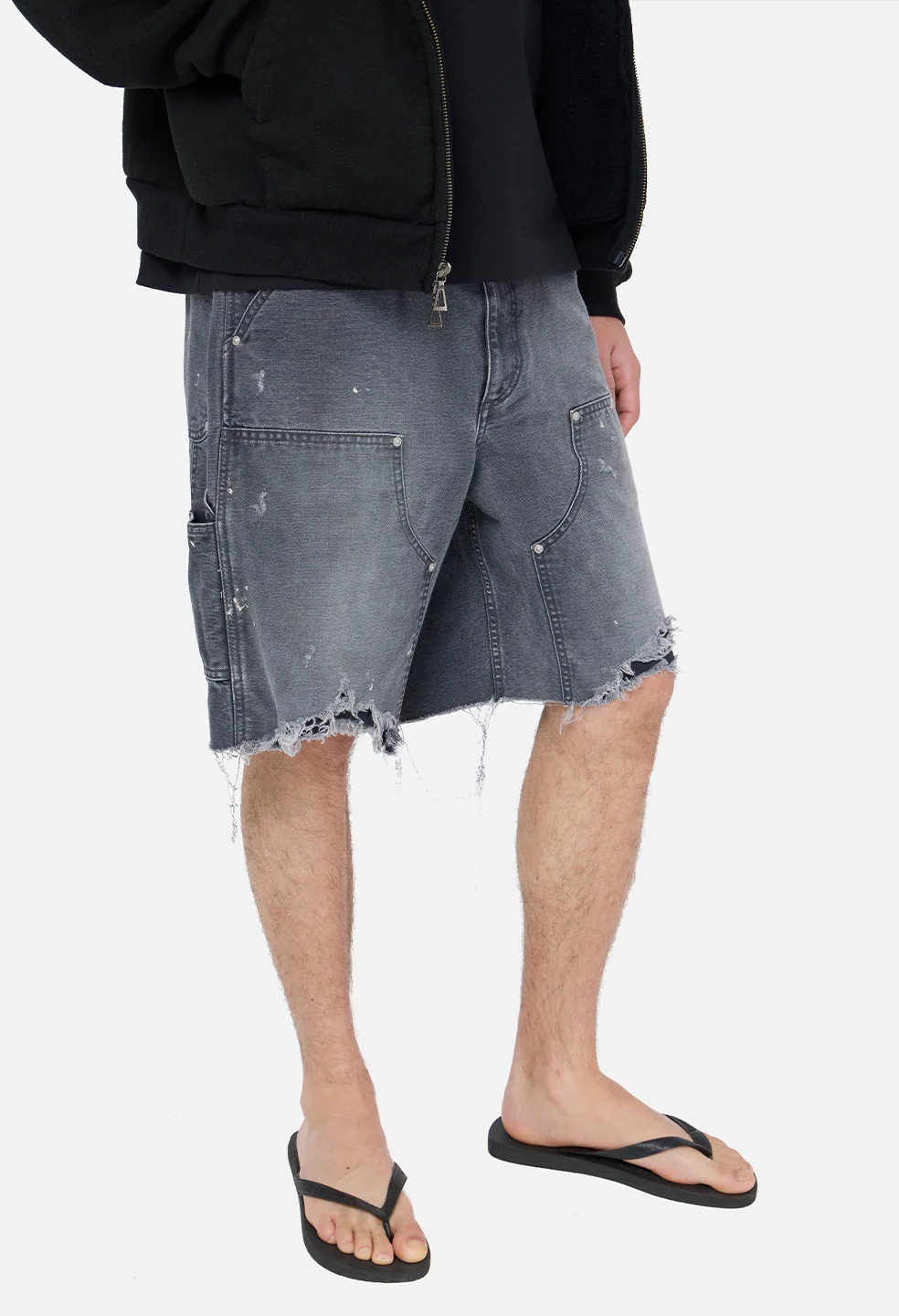Desert Snow Cut-Off Work Short / Washed Black - Image 6
