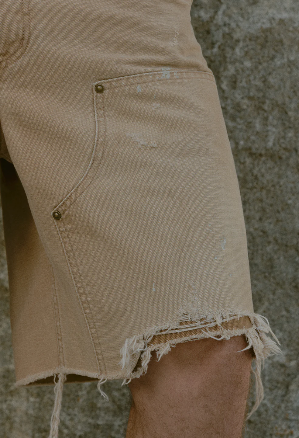 Desert Snow Cut-Off Work Short / Washed Camel - Image 3