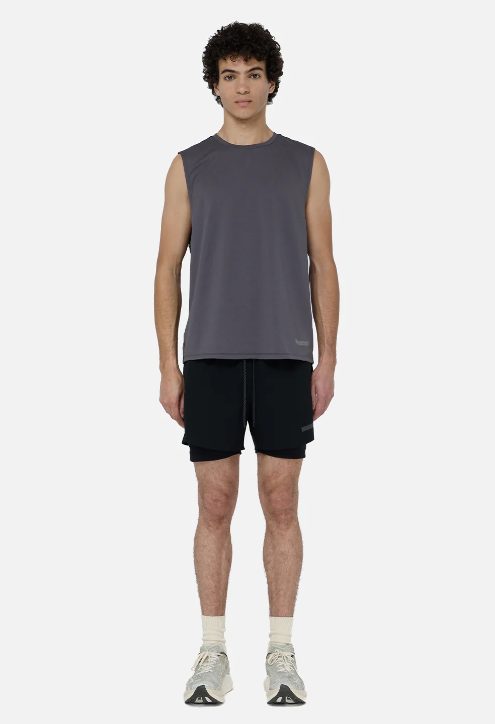 Grid-Mesh Sprint Shorts / Black - Image 3