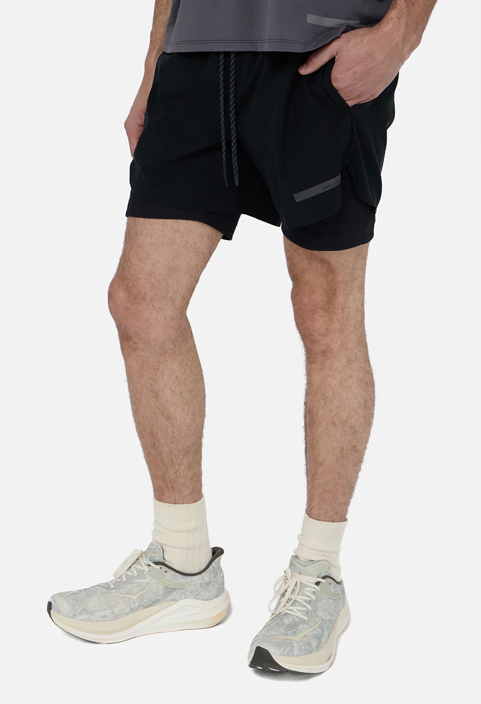 Grid-Mesh Sprint Shorts / Black - Image 6