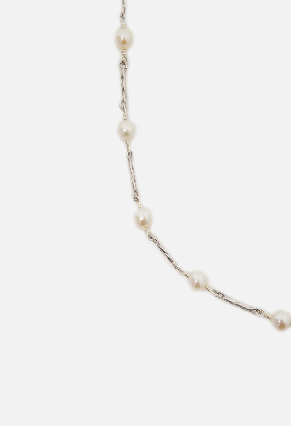 John Elliott X M.A.R.S Twist Link X Pearl Necklace / Silver - Image 4