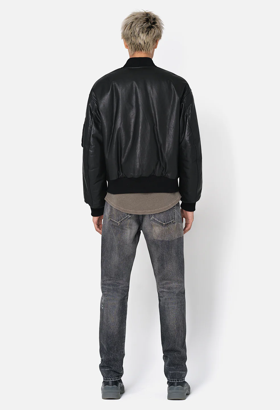 Leather Andes Bomber / Black - Image 6