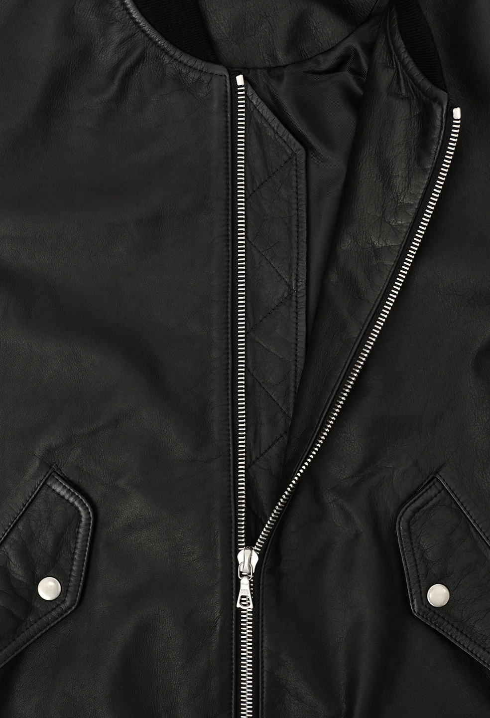 Leather Bogota Bomber / Black - Image 10