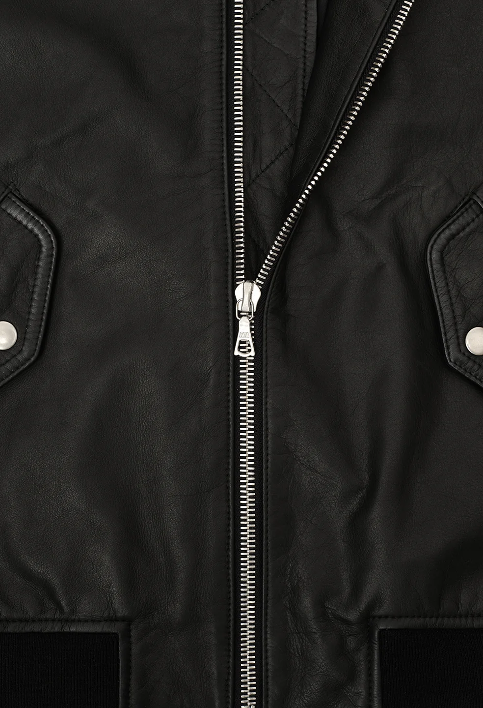 Leather Bogota Bomber / Black - Image 11