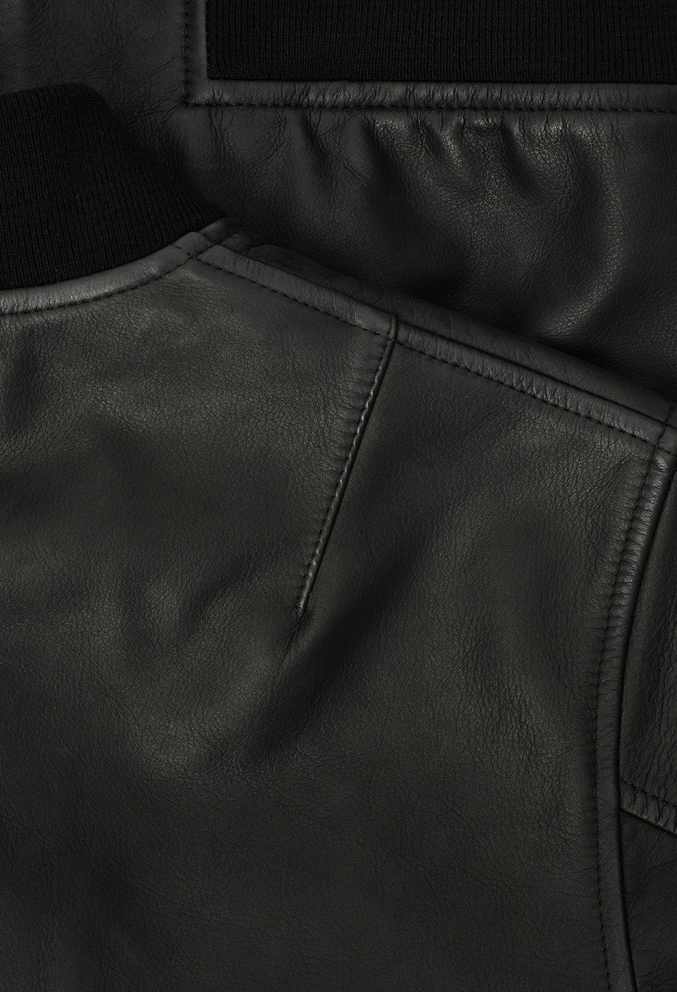 Leather Bogota Bomber / Black - Image 13
