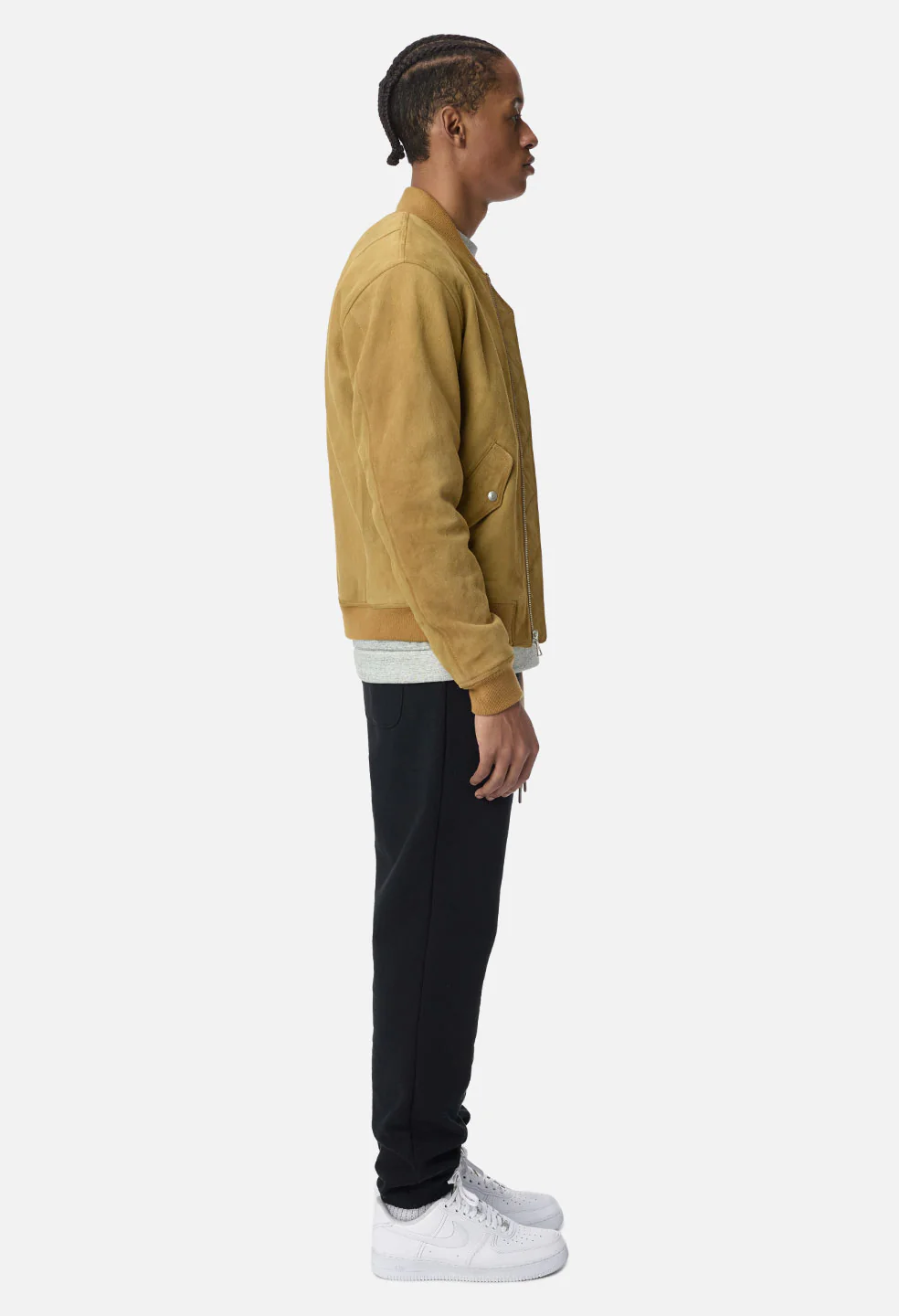 Leather Bogota Bomber / Tan Suede - Image 5
