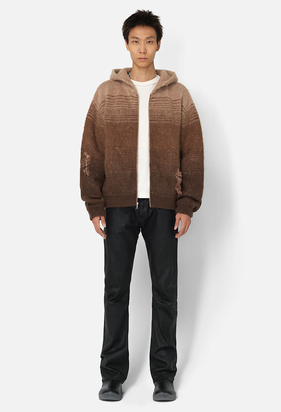Leather Caribou Bootcut / Black Plonge - Image 4