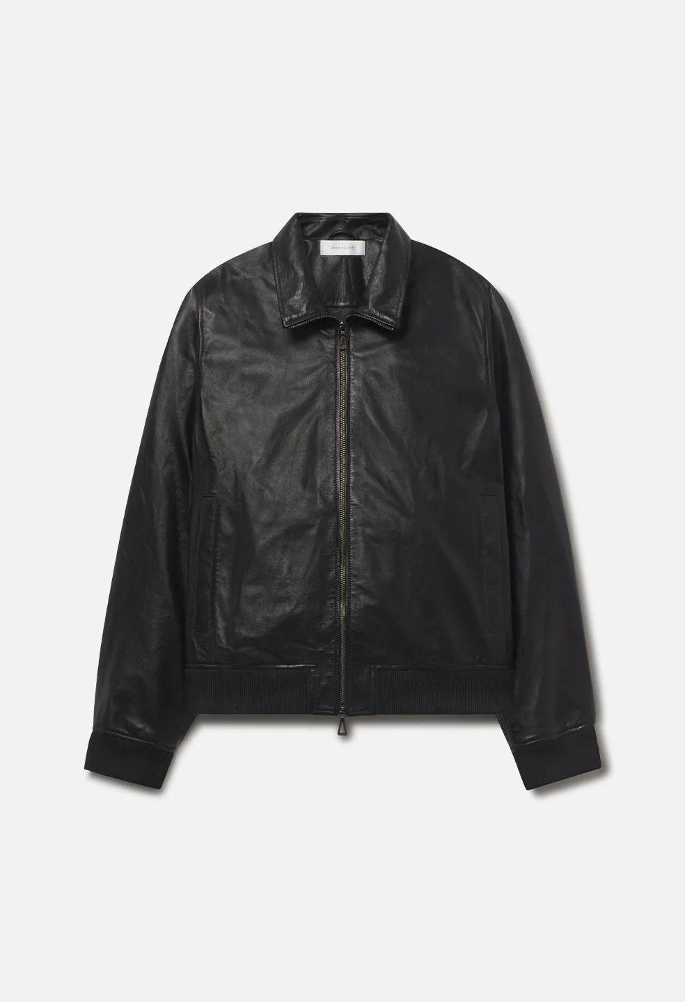Leather Curson Bomber / Black