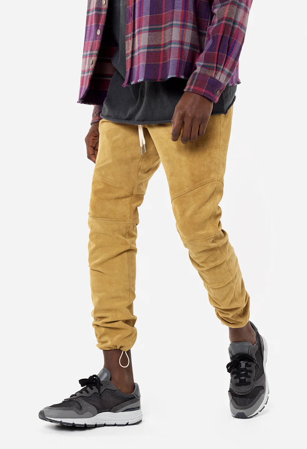 Leather Escobar Pants / Tan Suede - Image 6