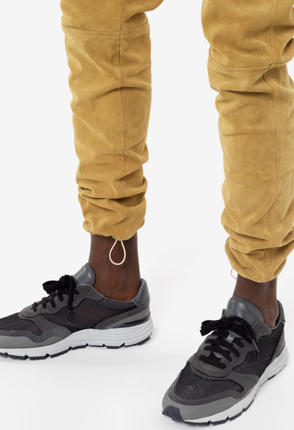 Leather Escobar Pants / Tan Suede - Image 8