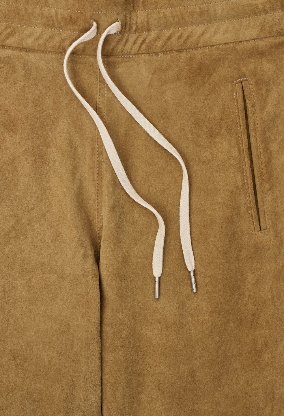 Leather Escobar Pants / Tan Suede - Image 9