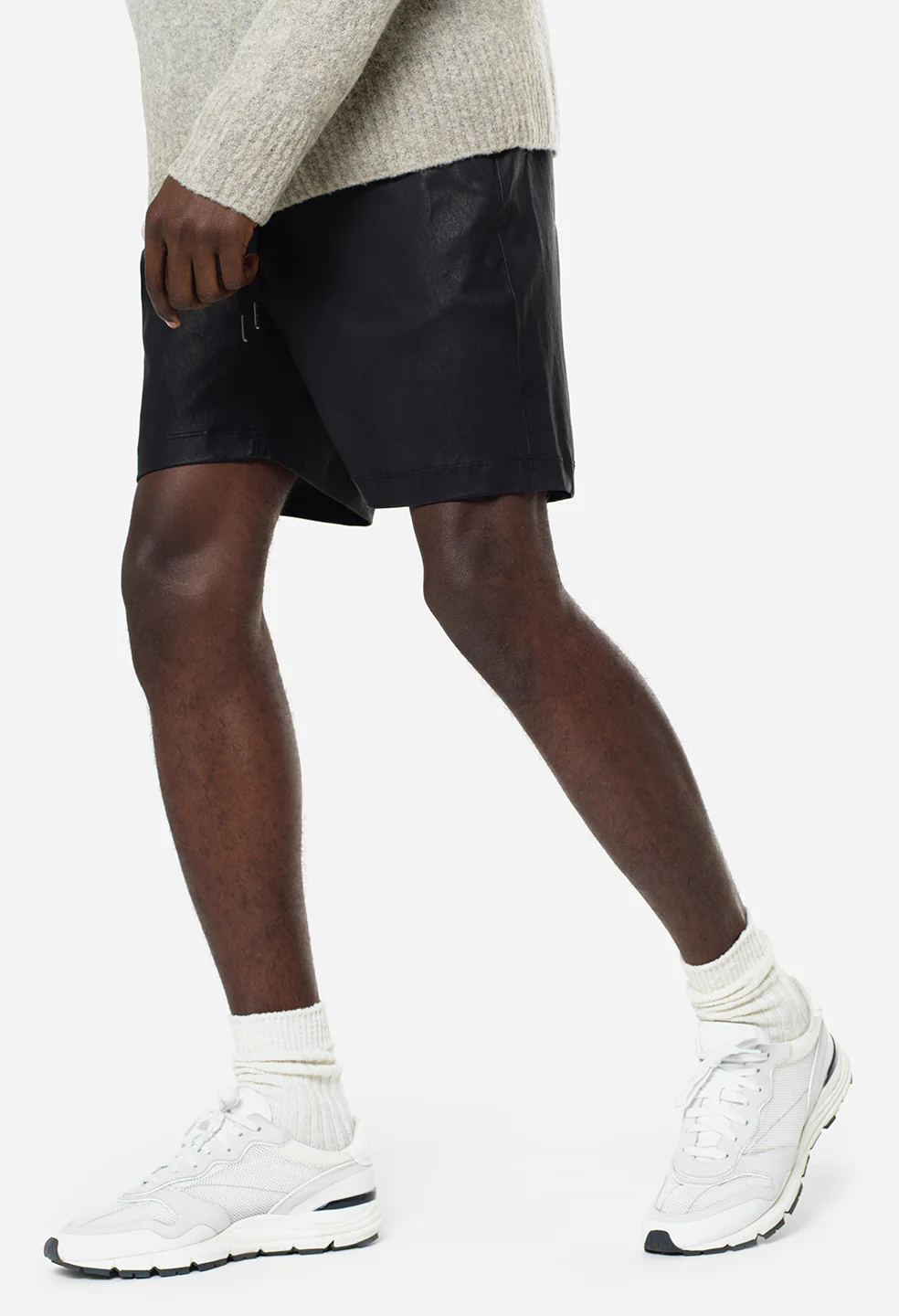 Leather LA Shorts / Black - Image 7