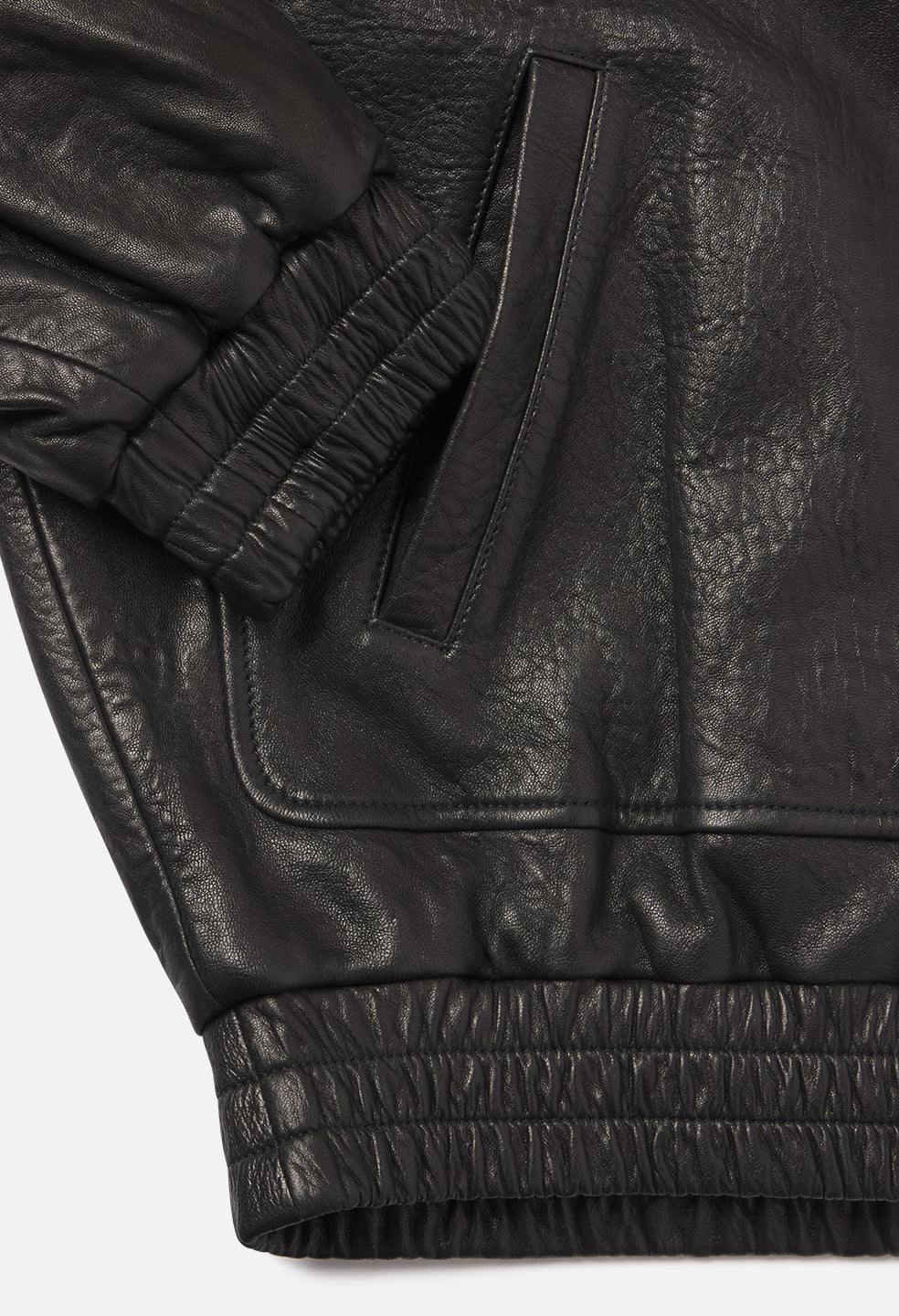 Leather Lautner Jacket / Black - Image 14
