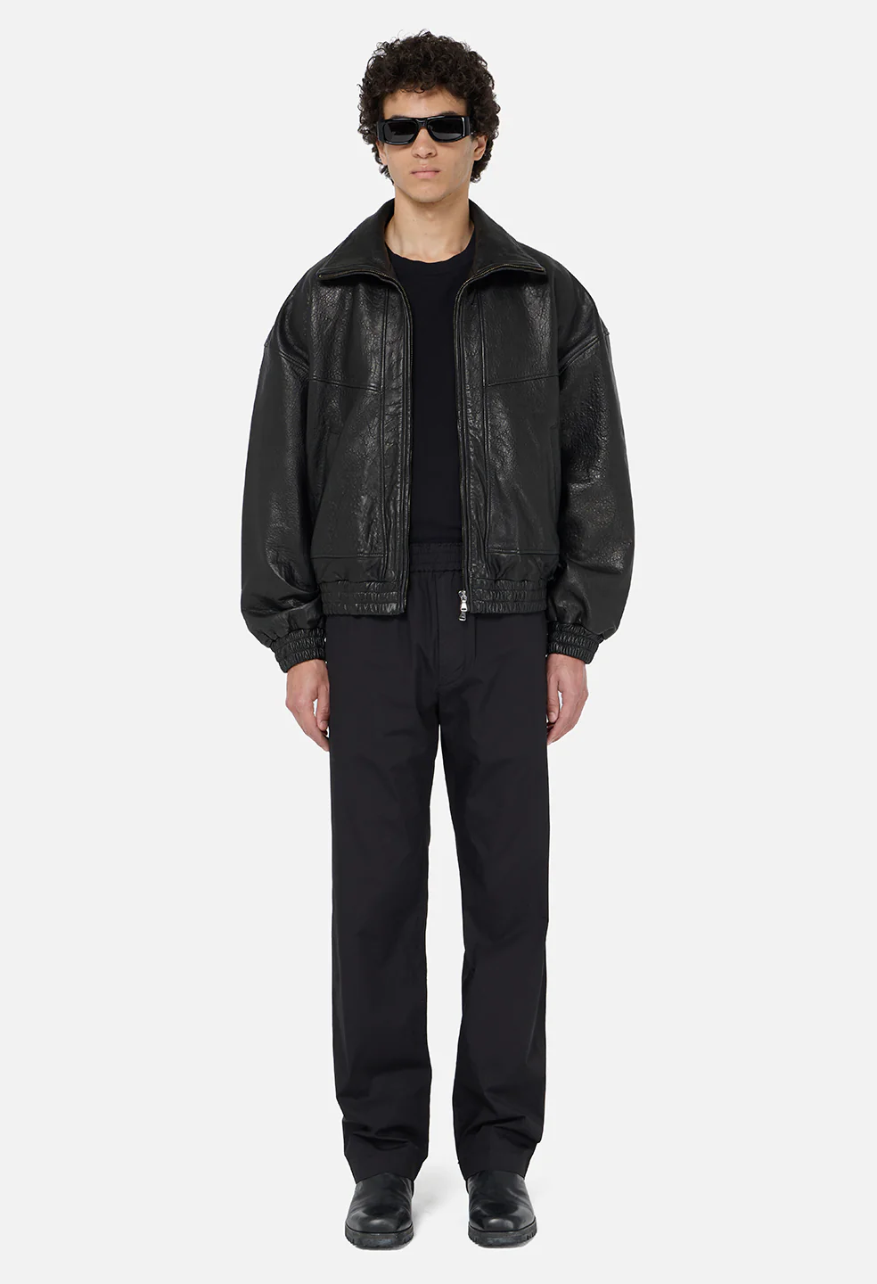 Leather Lautner Jacket / Black - Image 3