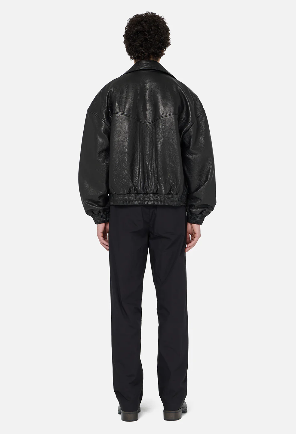 Leather Lautner Jacket / Black - Image 5