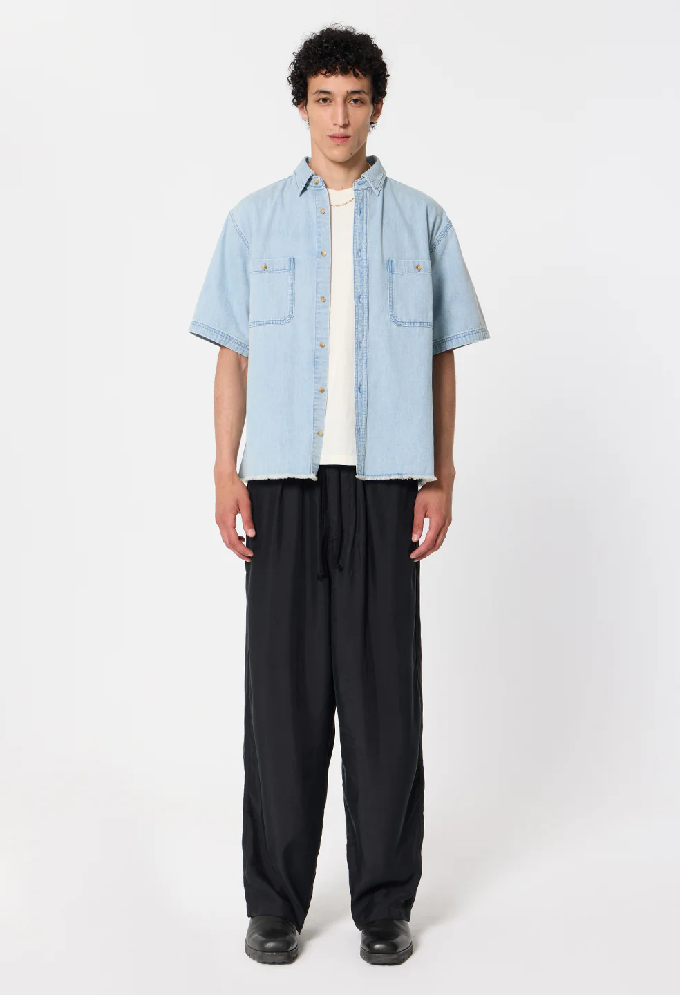 Princeton Hemi SS Shirt / Washed Indigo - Image 4