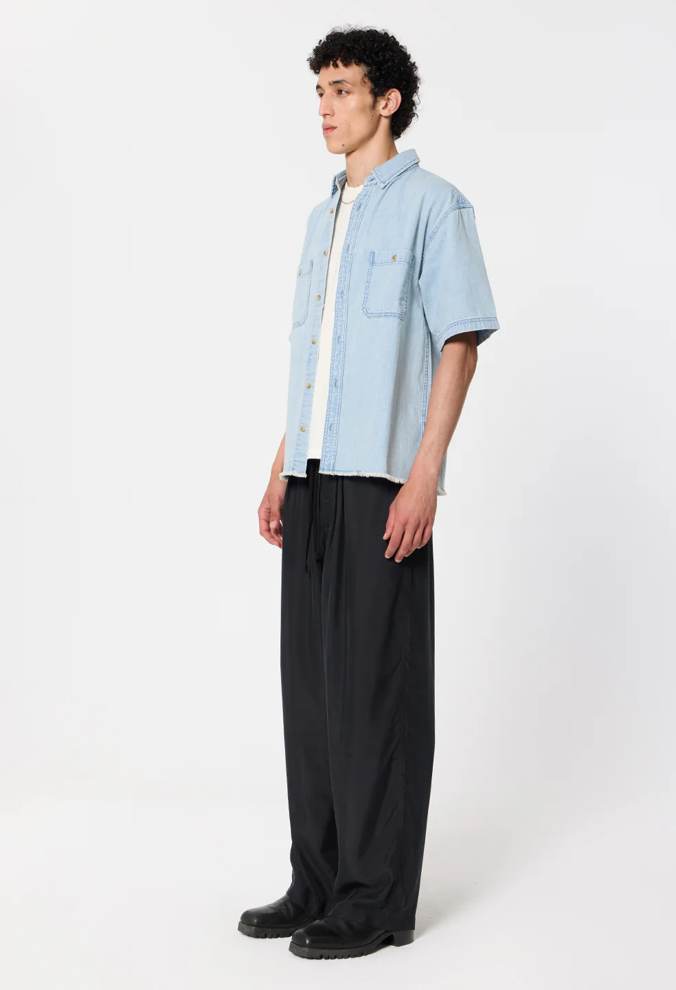 Princeton Hemi SS Shirt / Washed Indigo - Image 5