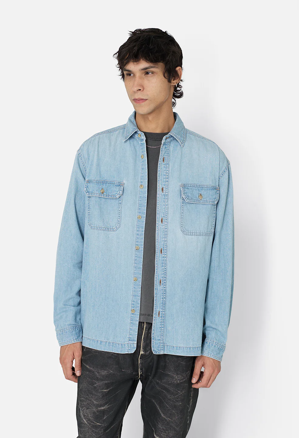 Princeton Work Shirt / Washed Indigo - Image 3